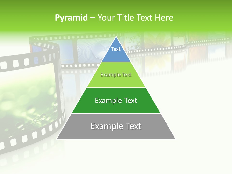 A Film Strip With Pictures On It PowerPoint Template