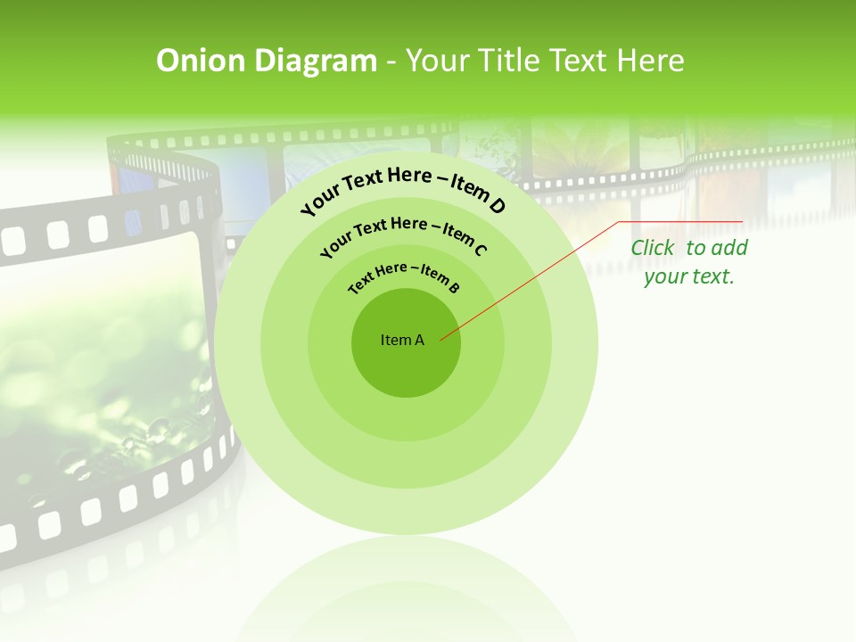 A Film Strip With Pictures On It PowerPoint Template