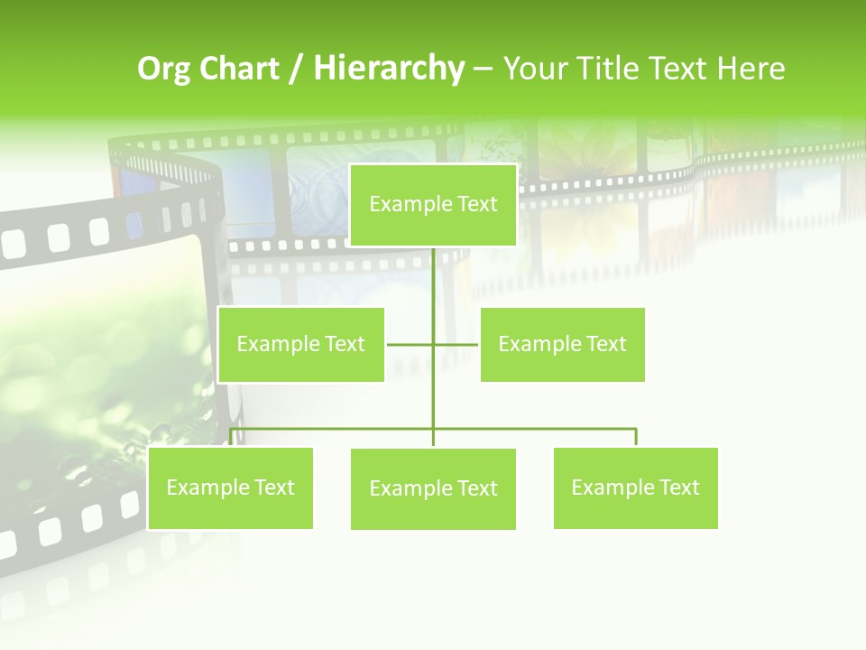 A Film Strip With Pictures On It PowerPoint Template