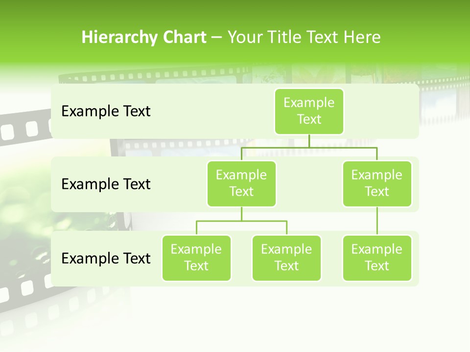 A Film Strip With Pictures On It PowerPoint Template