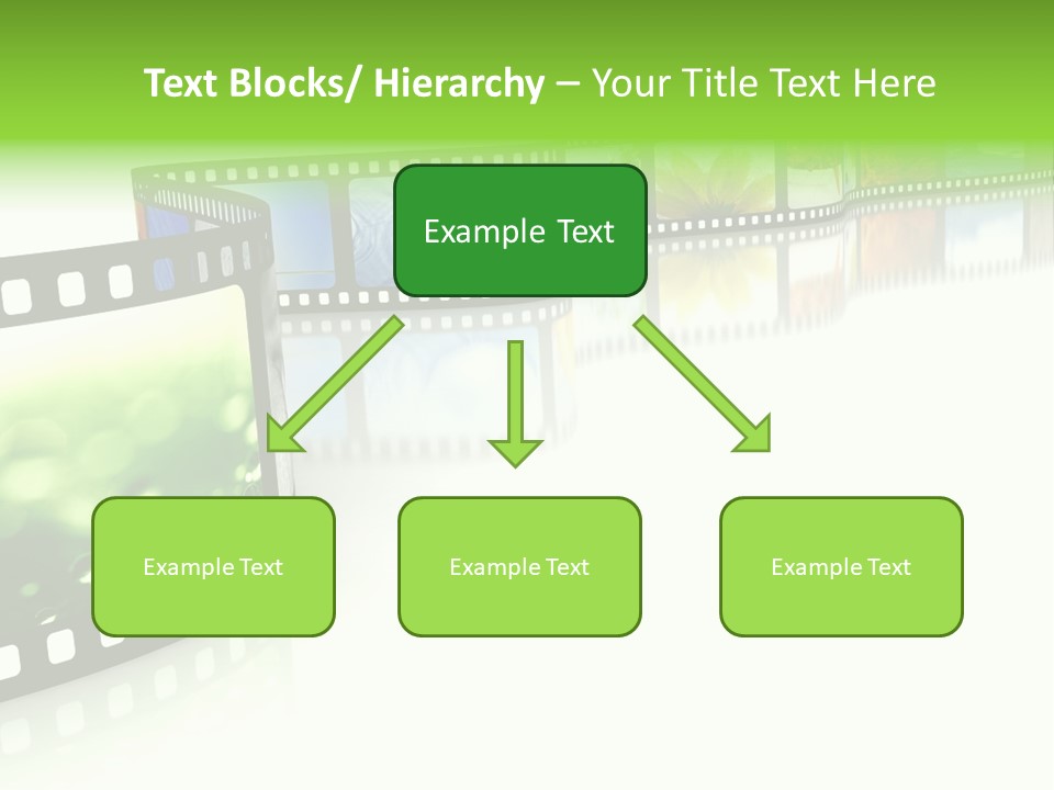 A Film Strip With Pictures On It PowerPoint Template