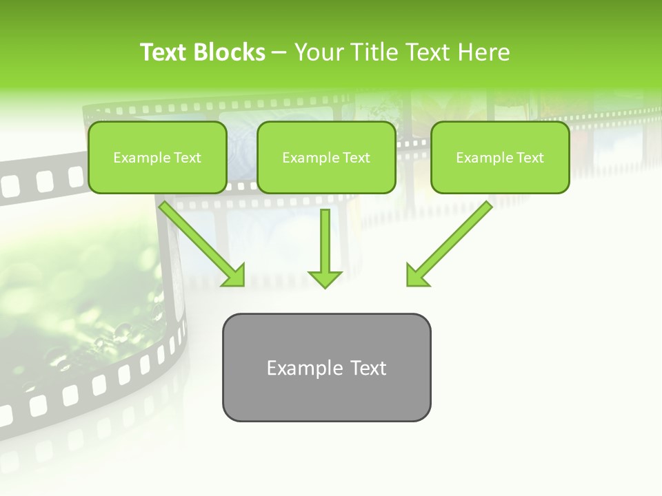 A Film Strip With Pictures On It PowerPoint Template