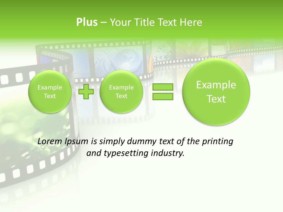 A Film Strip With Pictures On It PowerPoint Template