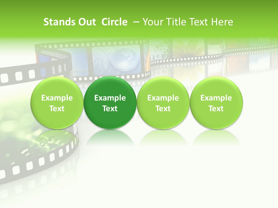 A Film Strip With Pictures On It PowerPoint Template