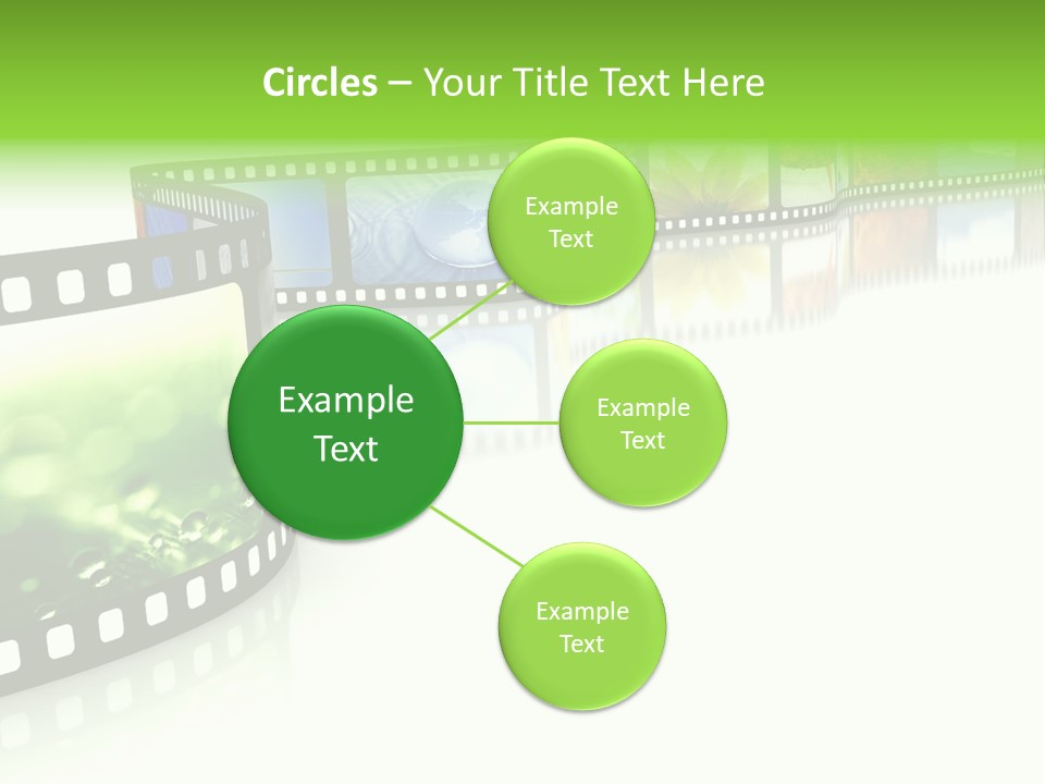 A Film Strip With Pictures On It PowerPoint Template