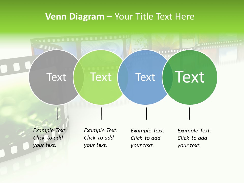 A Film Strip With Pictures On It PowerPoint Template