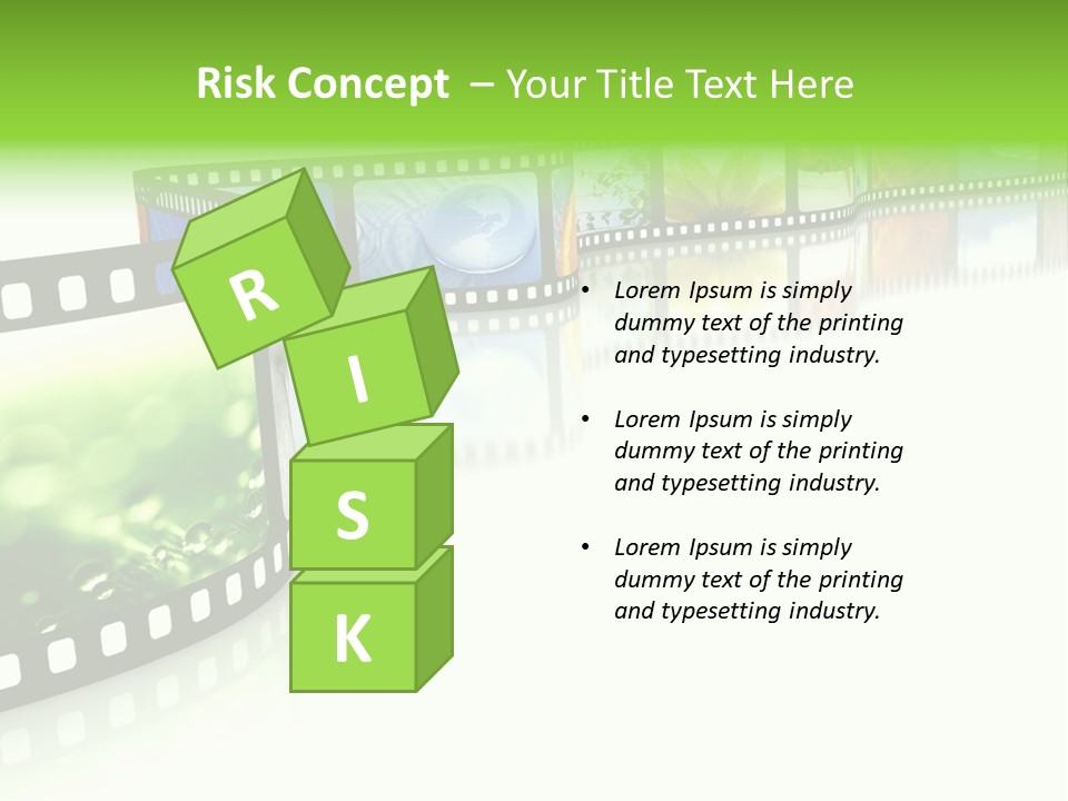 A Film Strip With Pictures On It PowerPoint Template