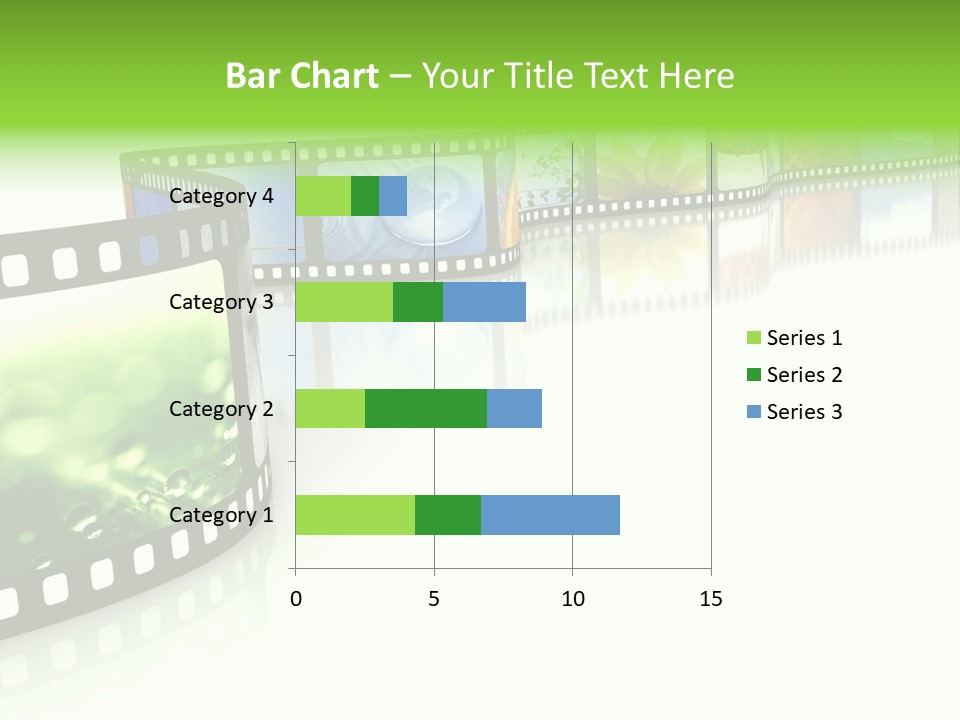 A Film Strip With Pictures On It PowerPoint Template