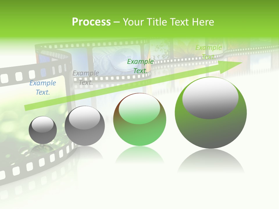 A Film Strip With Pictures On It PowerPoint Template