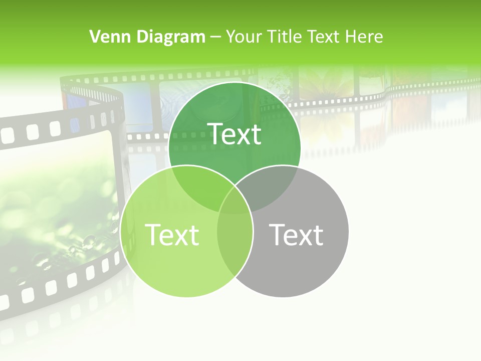 A Film Strip With Pictures On It PowerPoint Template