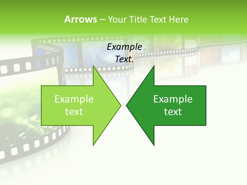 A Film Strip With Pictures On It PowerPoint Template