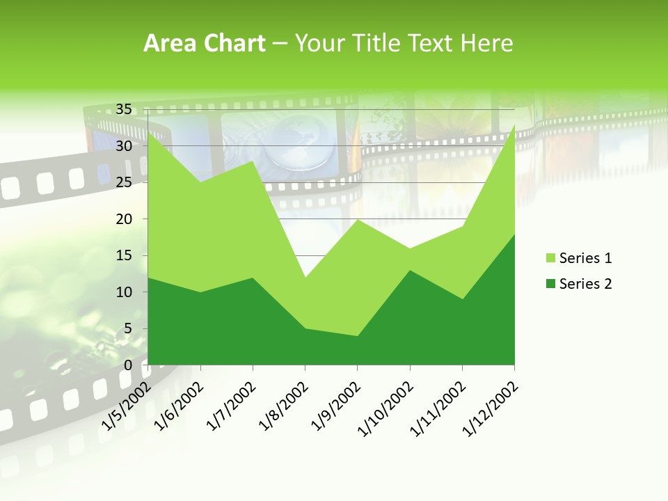 A Film Strip With Pictures On It PowerPoint Template