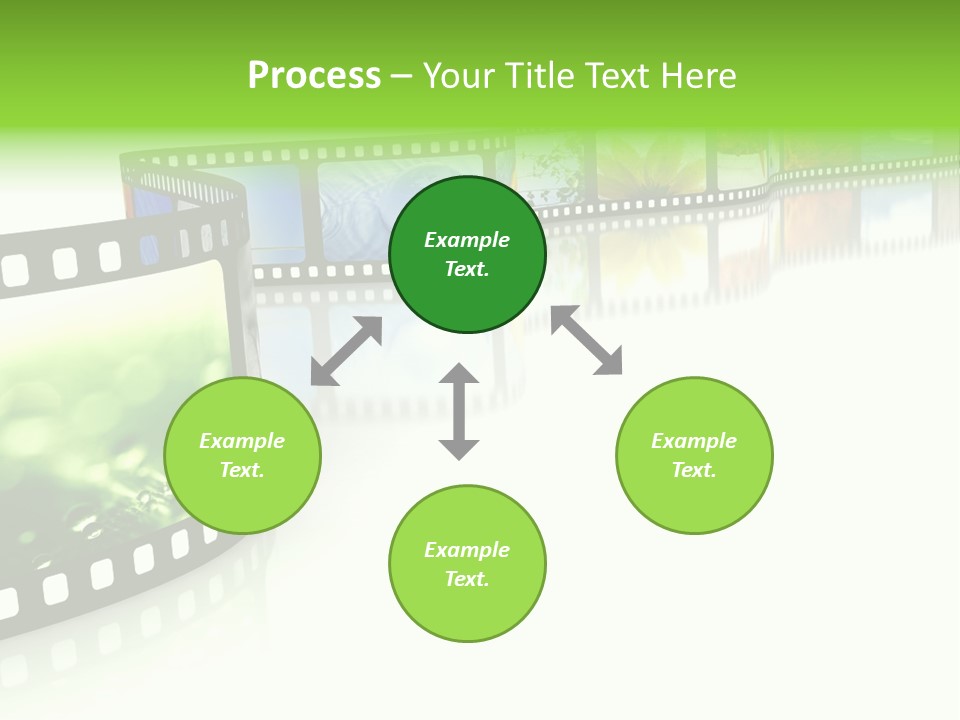 A Film Strip With Pictures On It PowerPoint Template