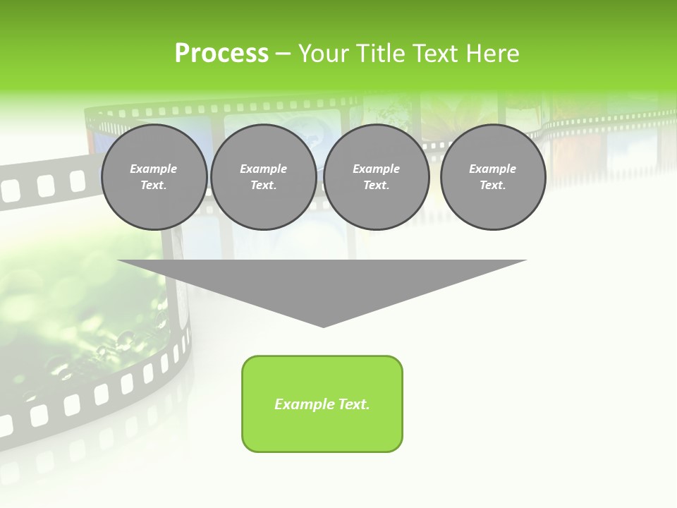 A Film Strip With Pictures On It PowerPoint Template
