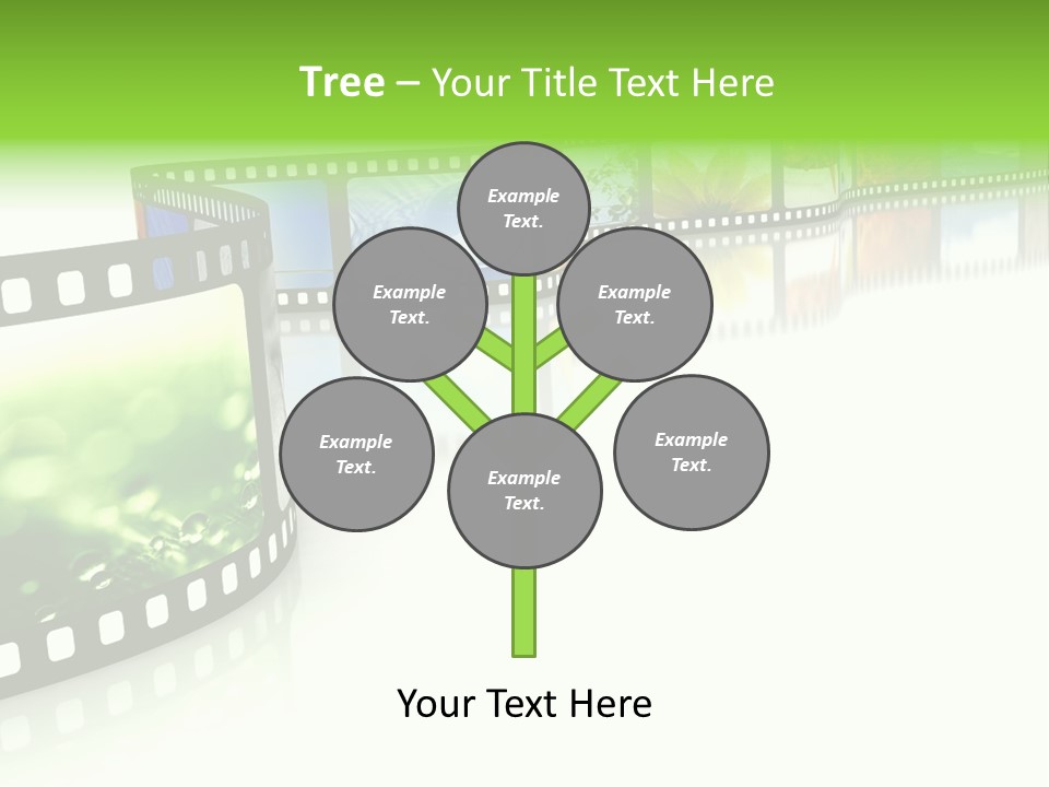 A Film Strip With Pictures On It PowerPoint Template