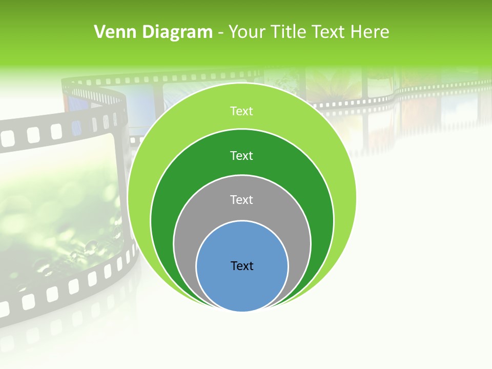 A Film Strip With Pictures On It PowerPoint Template