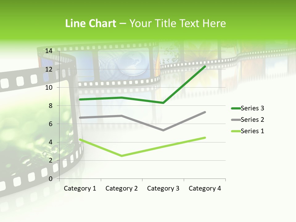 A Film Strip With Pictures On It PowerPoint Template