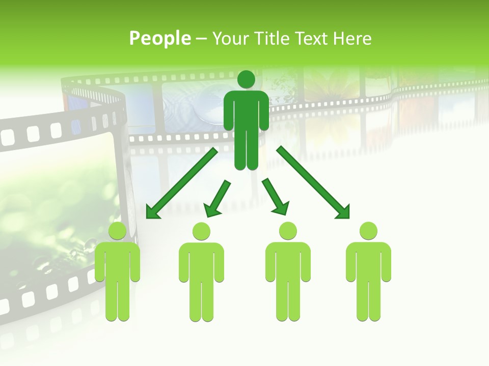 A Film Strip With Pictures On It PowerPoint Template