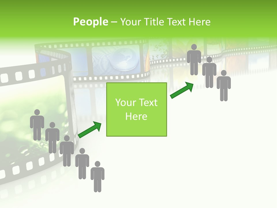 A Film Strip With Pictures On It PowerPoint Template