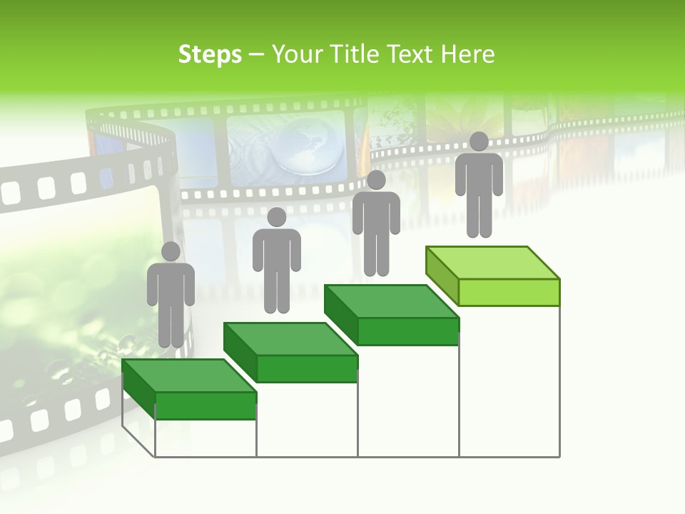 A Film Strip With Pictures On It PowerPoint Template