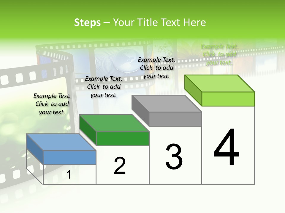 A Film Strip With Pictures On It PowerPoint Template