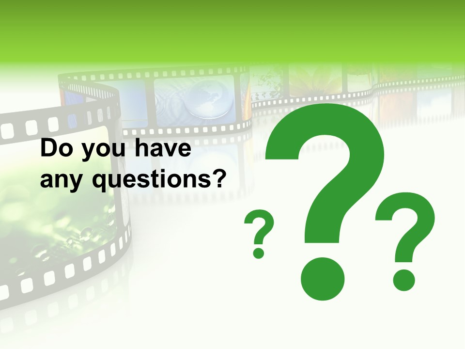 A Film Strip With Pictures On It PowerPoint Template