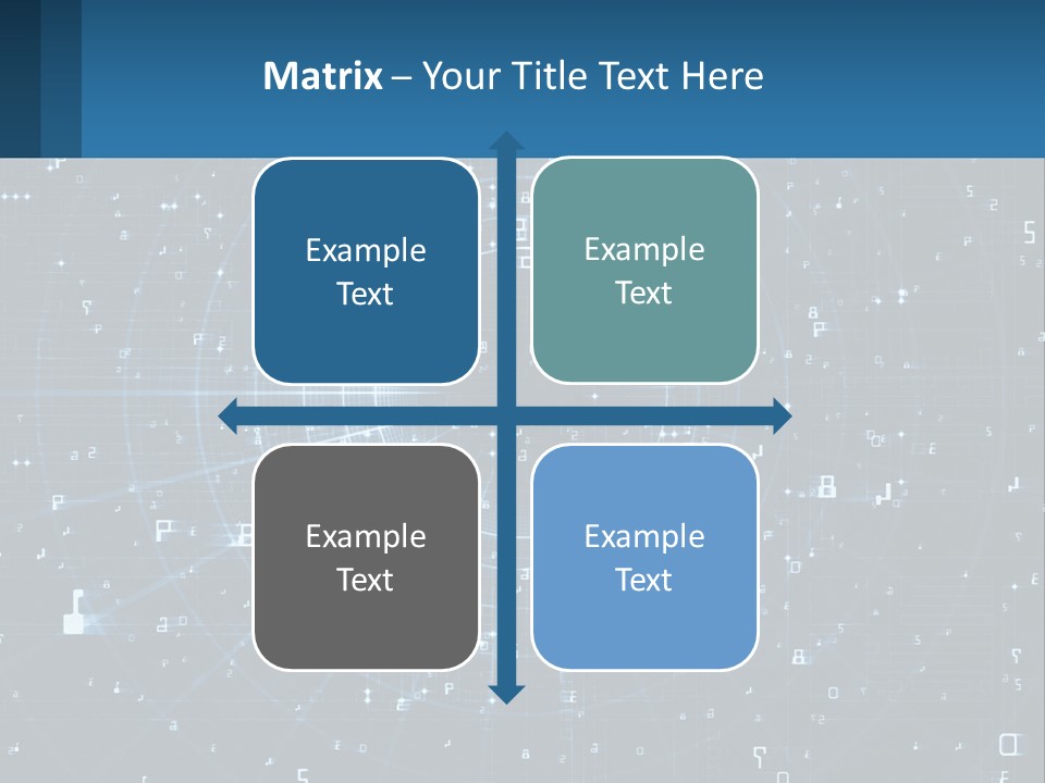 A Blue And Black Abstract Background With Numbers PowerPoint Template