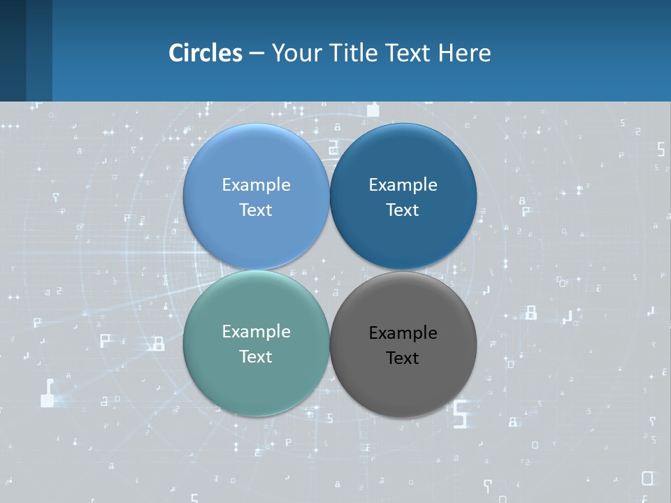 A Blue And Black Abstract Background With Numbers PowerPoint Template