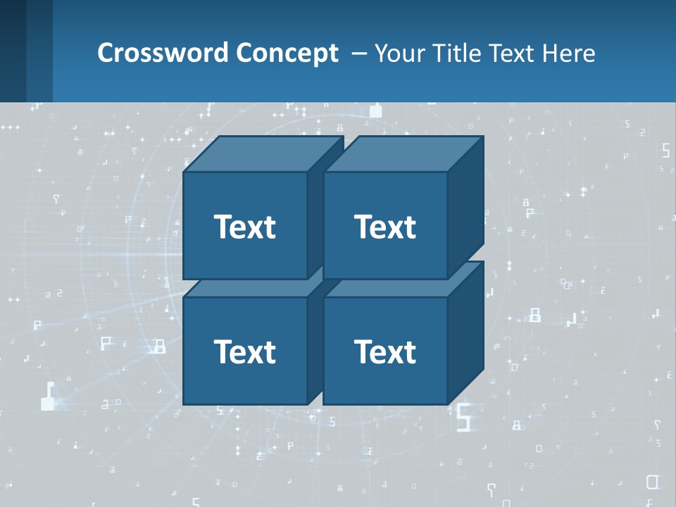 A Blue And Black Abstract Background With Numbers PowerPoint Template