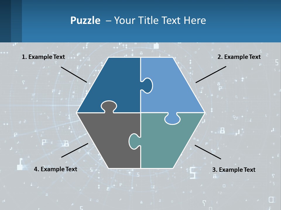 A Blue And Black Abstract Background With Numbers PowerPoint Template