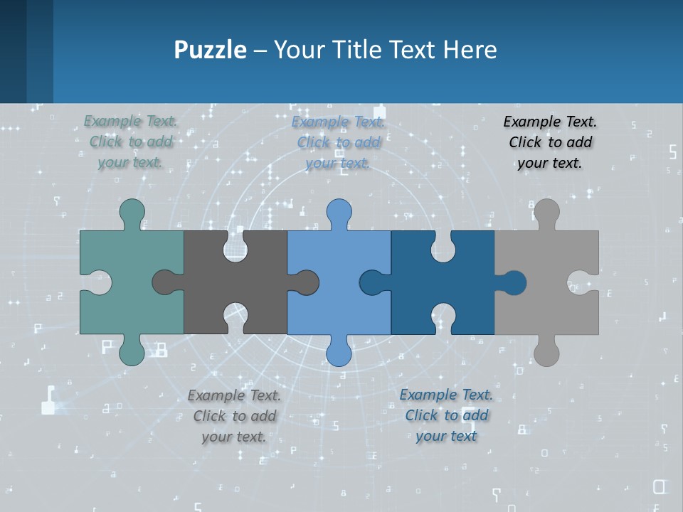 A Blue And Black Abstract Background With Numbers PowerPoint Template