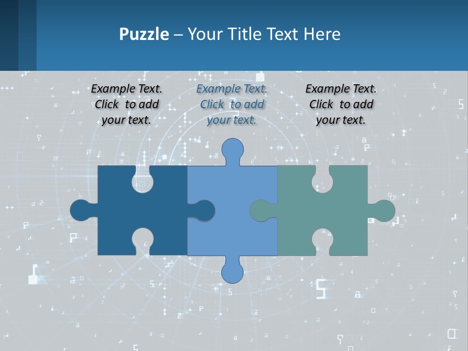 A Blue And Black Abstract Background With Numbers PowerPoint Template