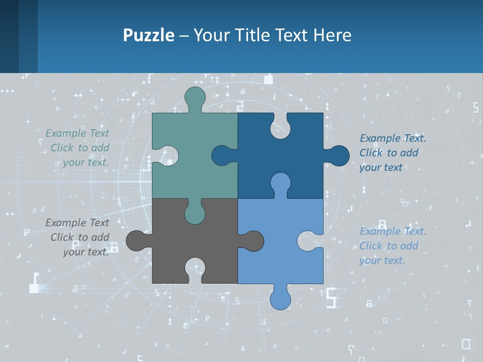 A Blue And Black Abstract Background With Numbers PowerPoint Template