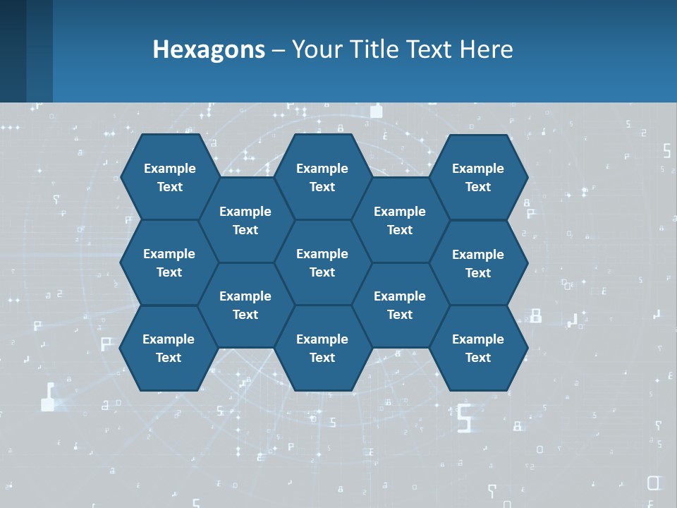 A Blue And Black Abstract Background With Numbers PowerPoint Template