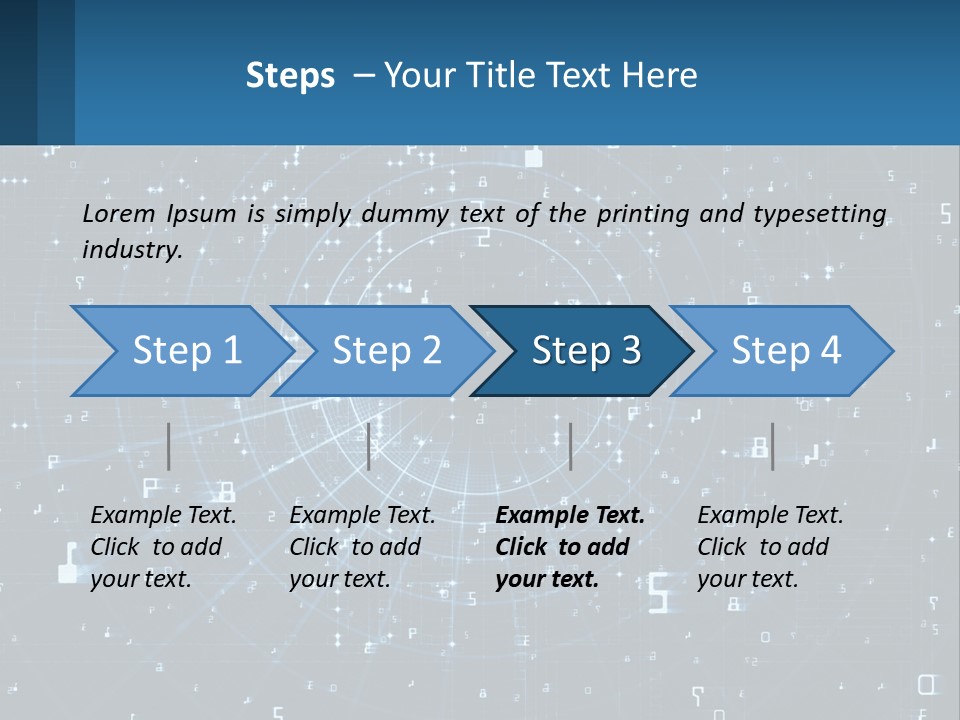 A Blue And Black Abstract Background With Numbers PowerPoint Template