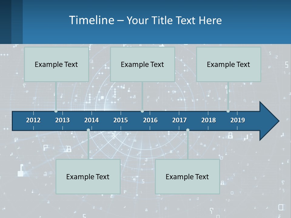 A Blue And Black Abstract Background With Numbers PowerPoint Template