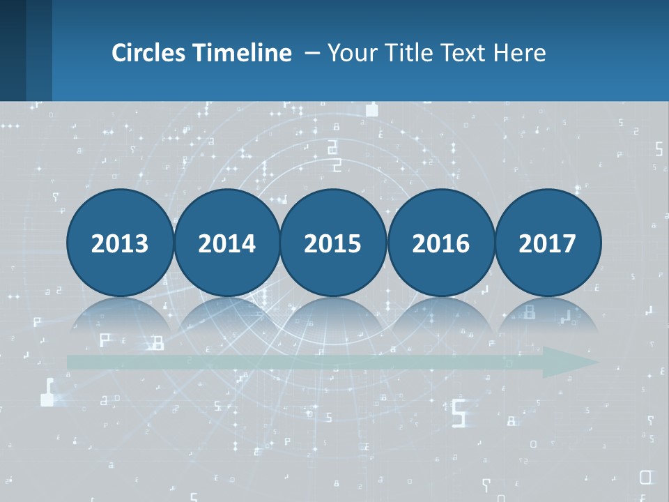 A Blue And Black Abstract Background With Numbers PowerPoint Template