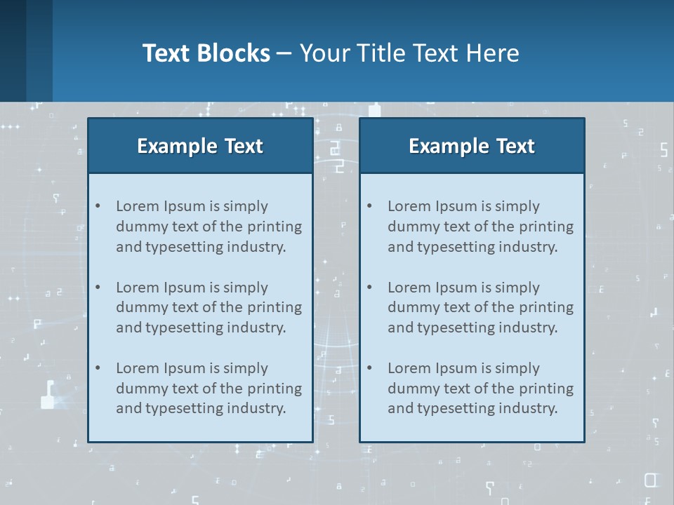 A Blue And Black Abstract Background With Numbers PowerPoint Template