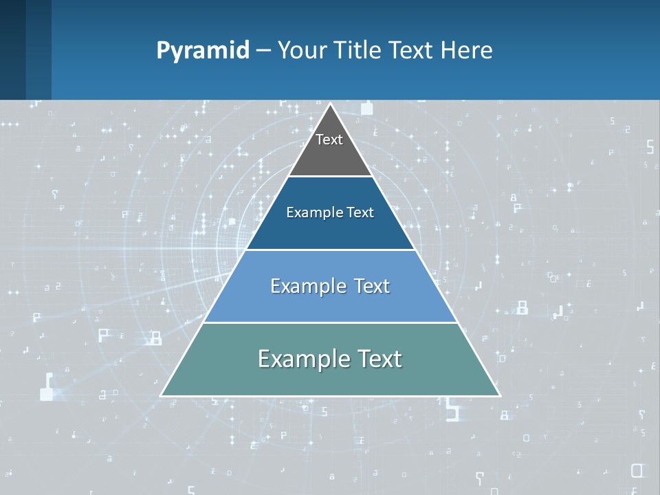 A Blue And Black Abstract Background With Numbers PowerPoint Template