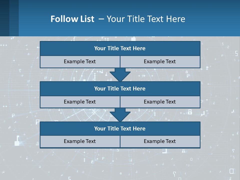 A Blue And Black Abstract Background With Numbers PowerPoint Template