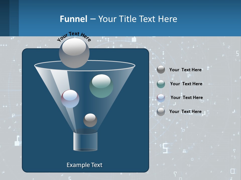 A Blue And Black Abstract Background With Numbers PowerPoint Template