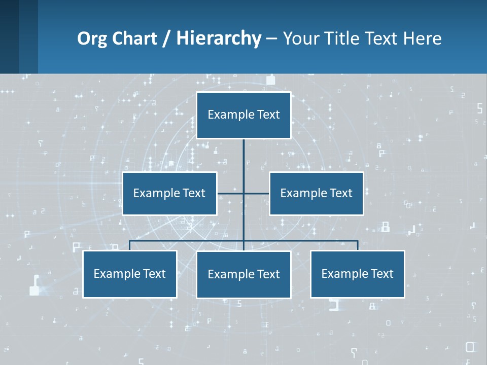 A Blue And Black Abstract Background With Numbers PowerPoint Template