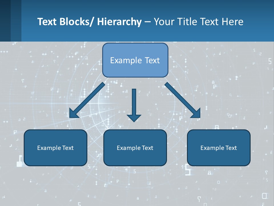 A Blue And Black Abstract Background With Numbers PowerPoint Template