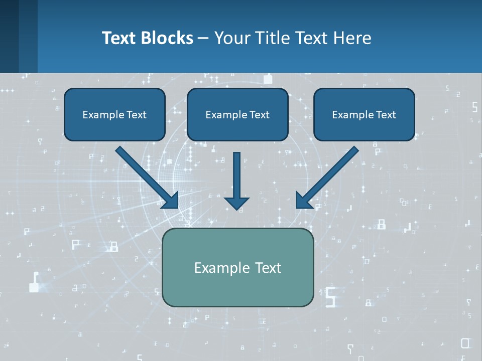 A Blue And Black Abstract Background With Numbers PowerPoint Template