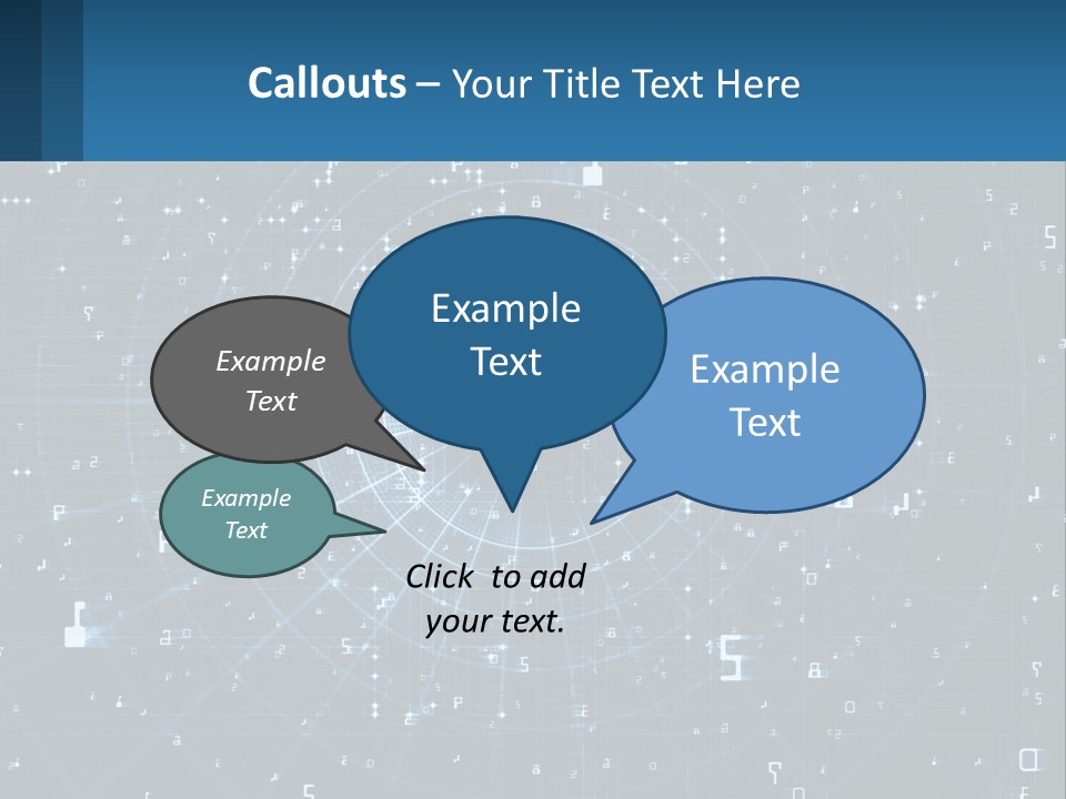 A Blue And Black Abstract Background With Numbers PowerPoint Template