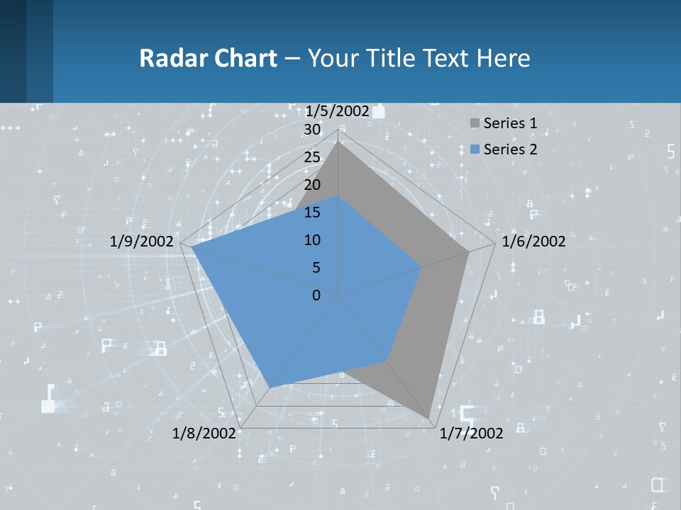 A Blue And Black Abstract Background With Numbers PowerPoint Template