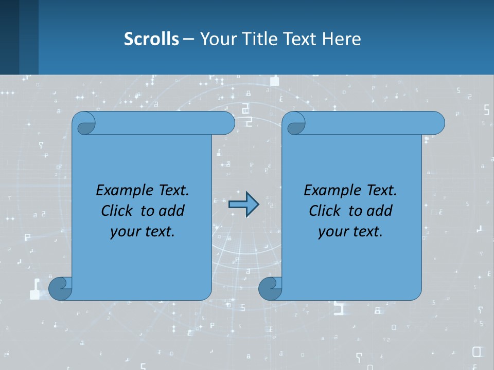 A Blue And Black Abstract Background With Numbers PowerPoint Template
