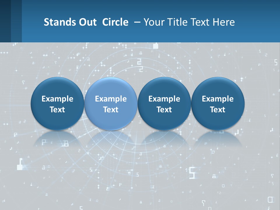 A Blue And Black Abstract Background With Numbers PowerPoint Template