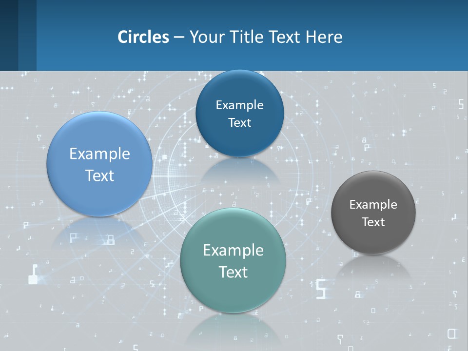 A Blue And Black Abstract Background With Numbers PowerPoint Template