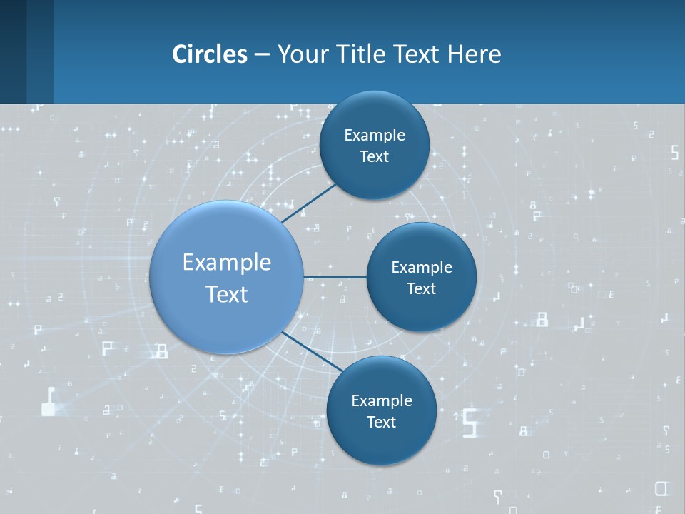 A Blue And Black Abstract Background With Numbers PowerPoint Template